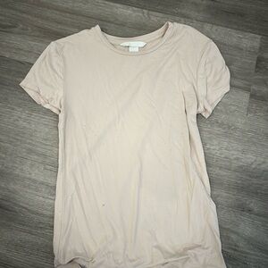 H&M Cream Basic Short Sleeve Tee
